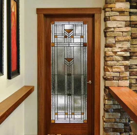 Beautiful Stained Glass ( Praire / Misson )  designer Interior Door
