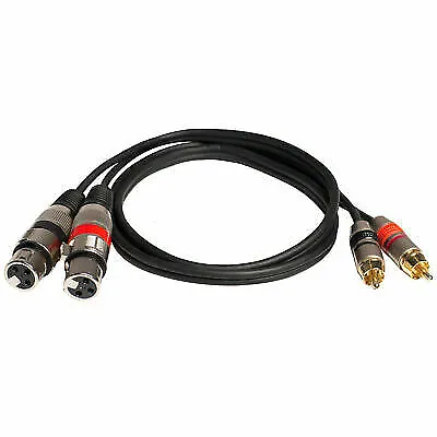 Seismic Audio - 3 Foot Dual XLR Female to Dual RCA Male Patch Cable