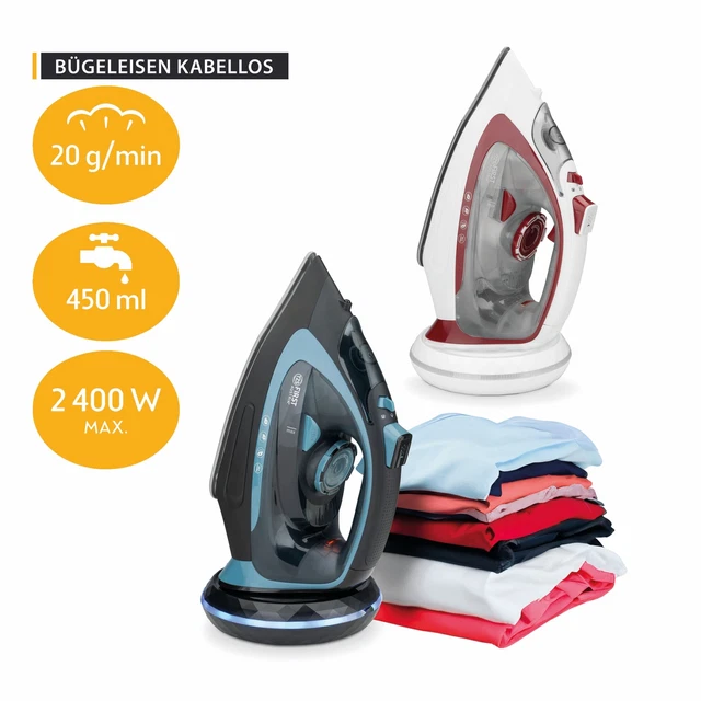 Martisan Kabelloses Bügeleisen - Smartes Dampfbügeleisen Mit Keramiksohle & Einziehbarer Schnur