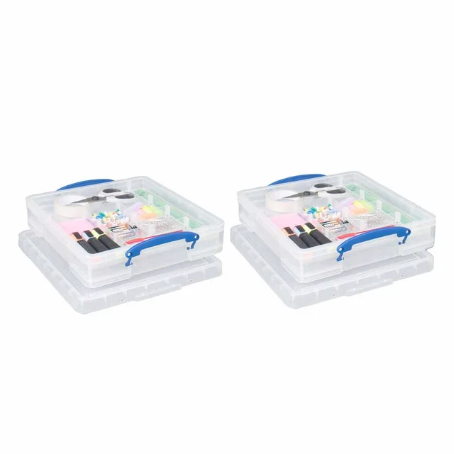 Paquete de 2 cajas realmente útiles 7 litros más bandeja