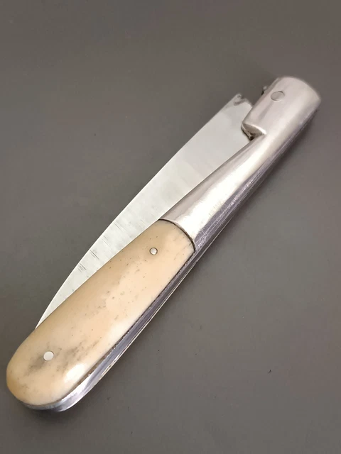 Couteau Ancien Avec Manche En Bois Et Lame Inox Thiers Cathonnet - Occasion Bon état
