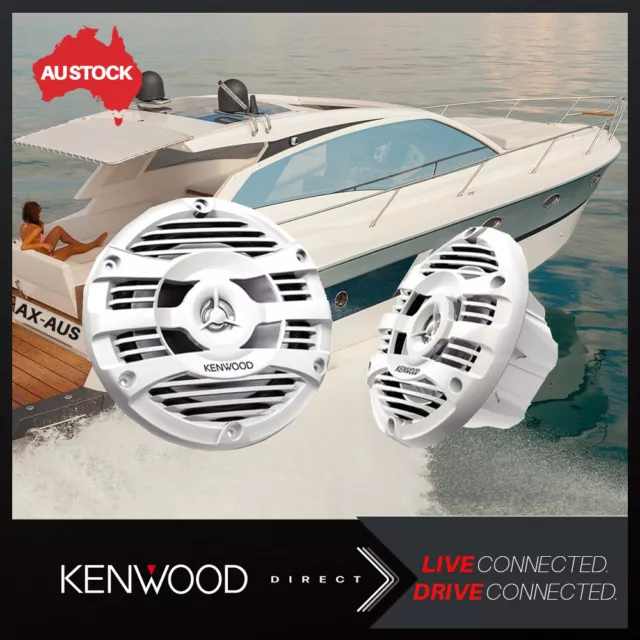 KENWOOD - KFC-1653MRW 6.5” (160mm) 2-WAY WHITE MARINE SPEAKERS – PAIR