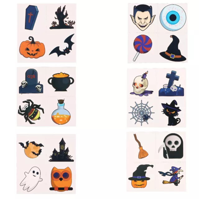 36 Sheets Halloween Tattoo Stickers Pvc Child Waterproof Tattooing Disposable