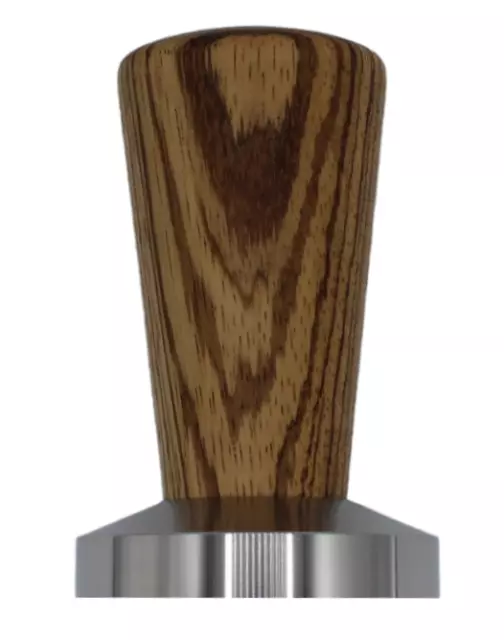 Espresso Tamper Zebrano Wood 55 mm For Speciality Coffee, Barista Tamper