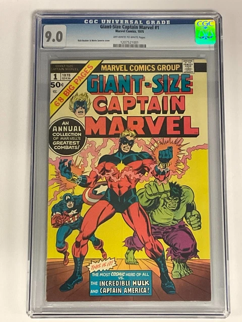 Giant Size Captain Marvel #1 1975 CGC 9.0 Off White to White Pages