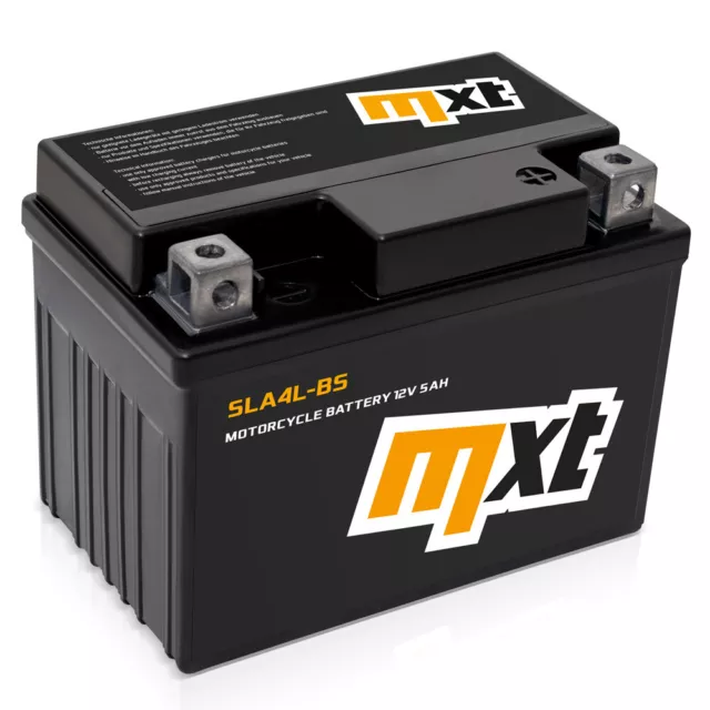 Rollerbatterie 12V 5Ah GEL MXT SLA4L-BS für Qingqi Q M50QT-6 China 4-Taktroller