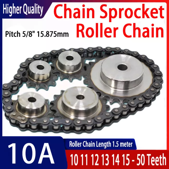 #50 Chain Drive Sprocket Wheel 10-50T Teeth Pitch 5/8" 15.875mm For 10A Chain