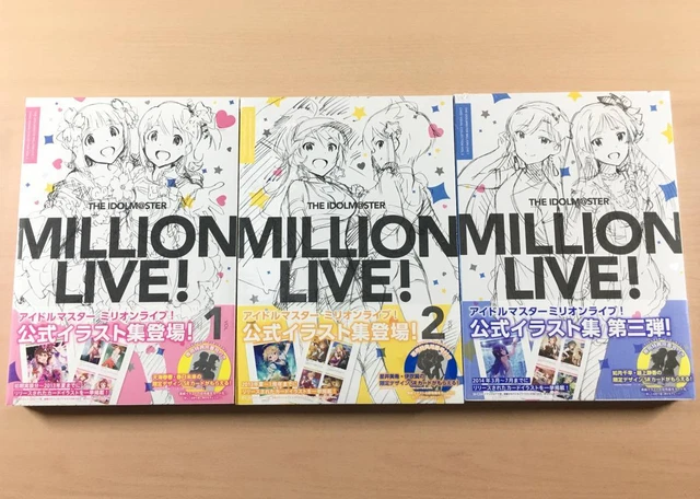 The Idolmaster Million Live CARD VISUAL COLLECTION 1-3 SETS ILLUSTRATION BOOK