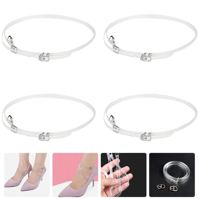 4 pares de cordones de tpu tacones altos tacones transparentes para mujer