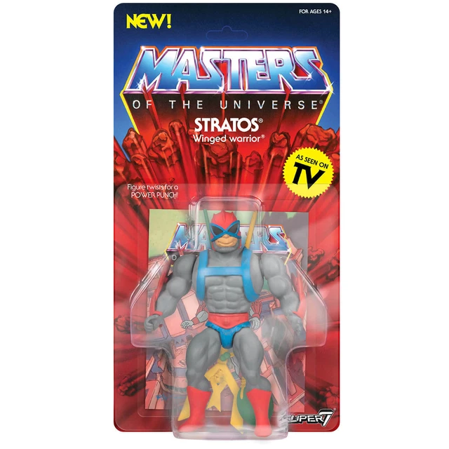 Figurine Musclor Stratos Red Winds - MOTU Vintage 1983 - Fabriqué En France