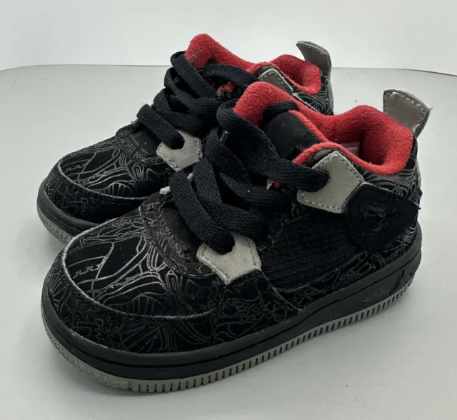 NIKE Air Force Jordan 4 Fusion Retro AFJ Shoes - Toddler Size 7C - 414592 001