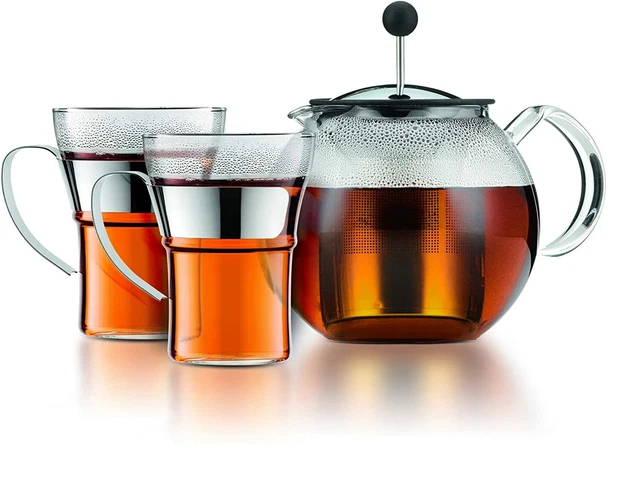 Théiere a piston - BODUM - ASSAM SET - 1.0 l avec filtre inox, couver