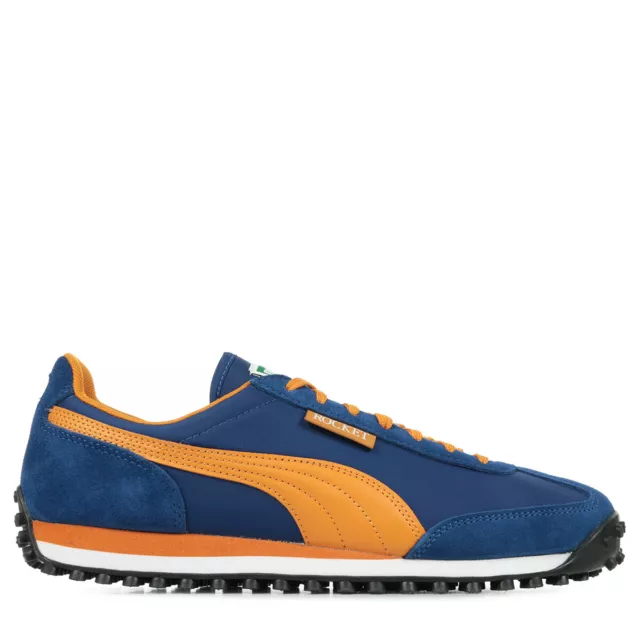 Chaussures Baskets PUMA homme Rocket Bleu marine Bleue Cuir Lacets