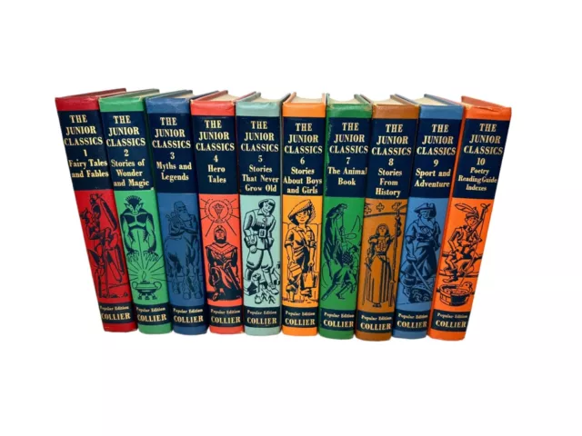 The Junior Classics Young Folks Shelf Of Books 1-10 Complete Set Collier