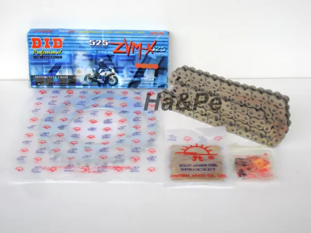 * Kawasaki Z 1000 SX DID Kettensatz chain kit ZVM-X 525 S&S silber 2011 - 2014