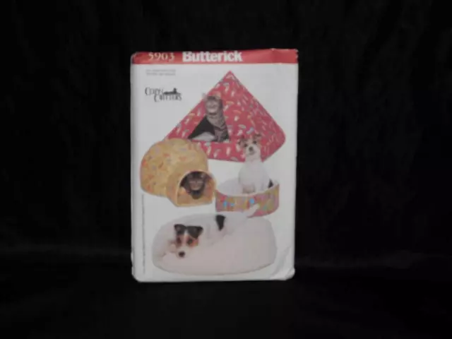 Butterick 5903 Pet Beds Dog Cat Pyramid Furball Pillow All Sizes Sewing Pattern