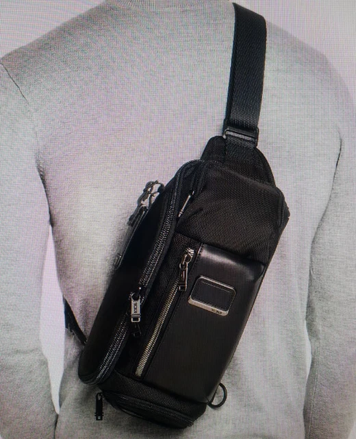 TUMI Alpha Bravo Kelley Sling Crossbody Bag Black Nwot