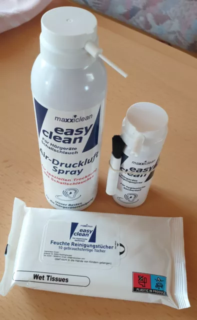 Easy Clean Maxxiclean  Hörgeräte Renigungsmittel - SET - NEU OVP
