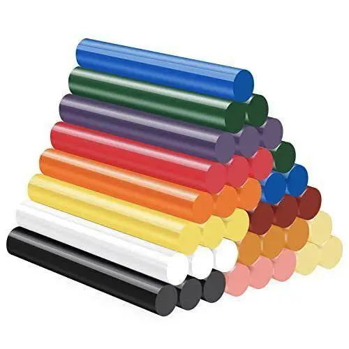 White Hot Glue Sticks Full Size 8 Long X 0.43 Dia 36 Pack Hot Melt Glue  Sticks