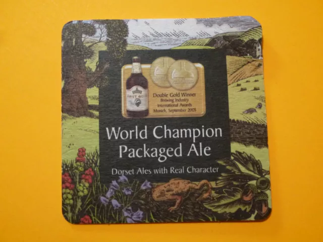 Beer Coaster Bar Mat: BADGER England's Gold Dorset Ale; Blandford Forum, england