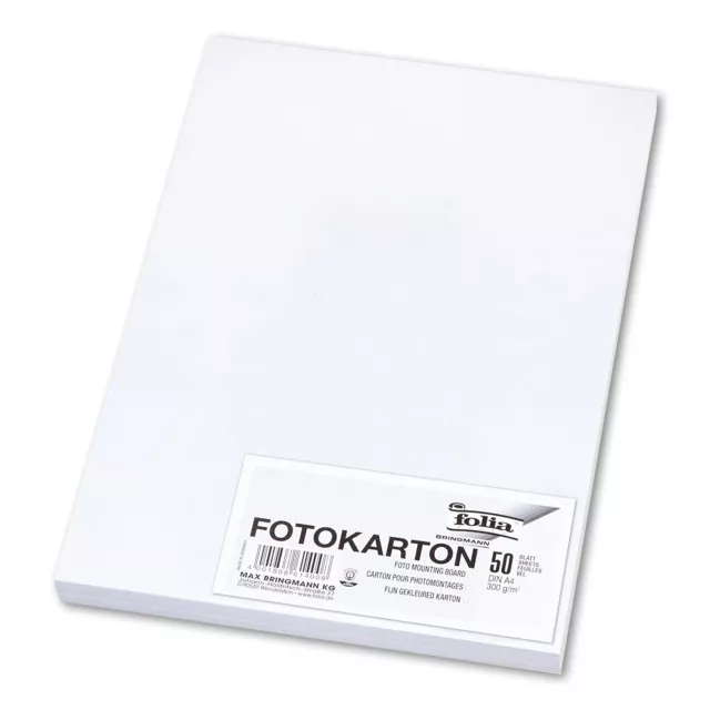 Fotokarton DIN A4 300 g/qm weiß 50Blatt Bastelpapier 300g/m²  Bastelkarton