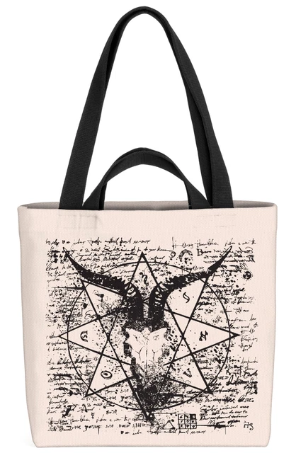 DIAVOLO CAPRA PENTAGRAMMA borsa diavolo capra pentagramma satanismo