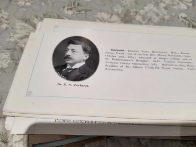 Xm17 Ephemera 1906 Picture Ernest Reichardt Ewell
