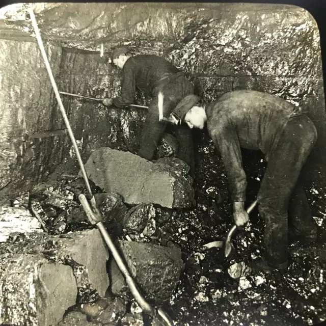 Vtg Magic Lantern Glass Slide Photo Keystone Anthracite Miners Scranton NY