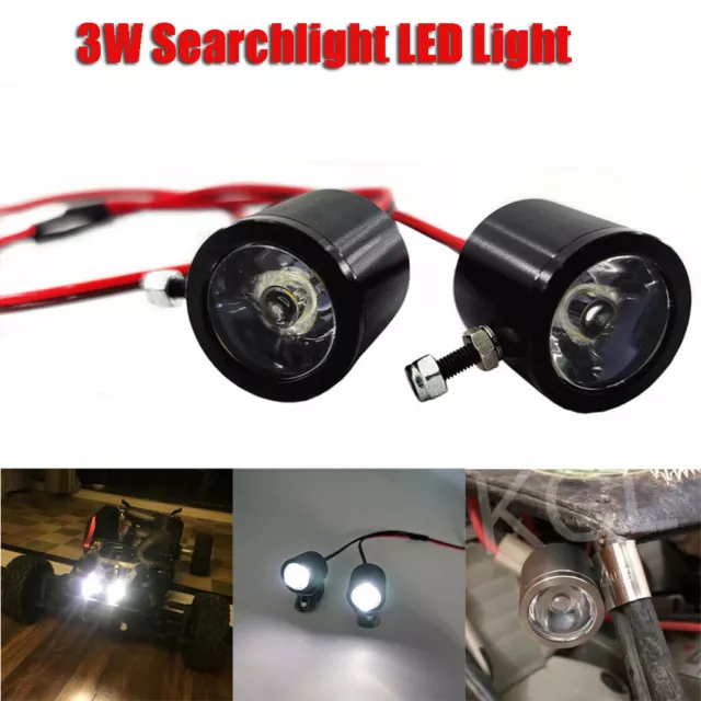 3W Searchlight LED Light For 1/10 Traxxas TRX4 SCX10 D90 RC Truck Crawler Car MJ