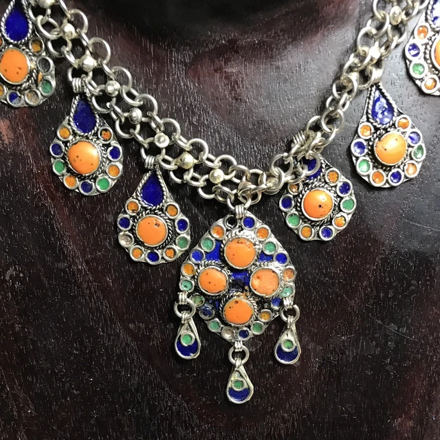 Ancienne épingle à Chapeau/cravate Ethnique Berbère Kabyle - Argent Massif