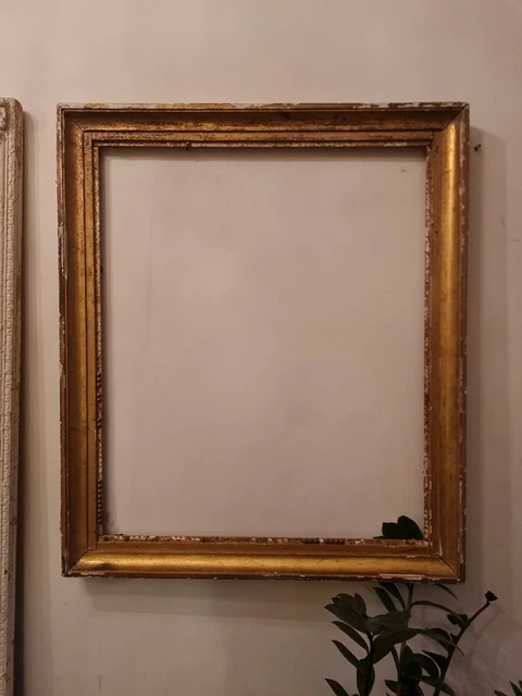 Cadre Ancien Bois Doré – Époque XVIIIème Siècle – Pour Tableau, à Suspendre