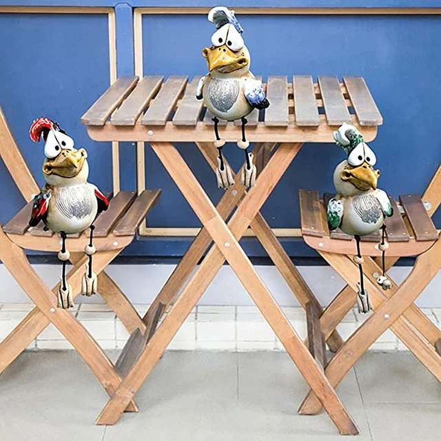 Backyard Decoration Funny Chicken Courtyard Chicken Decoration Garden Statues 7