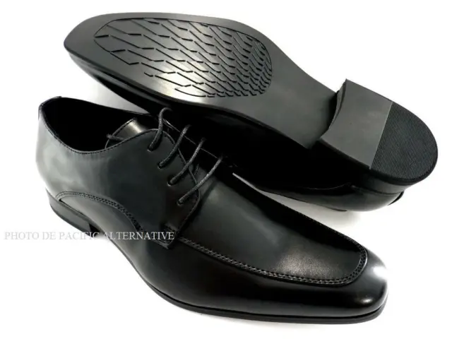 Chaussures pour HOMME taille 41 noir costume mariage cérémonie NEUF cuir #GH1204
