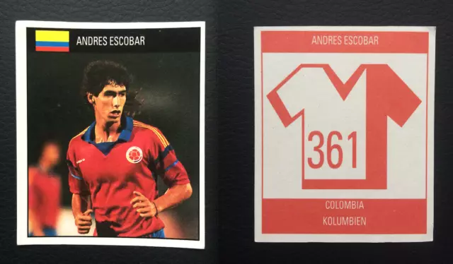 Orbis FIFA World Cup 1990 Football Sticker - No361 Andres Escobar - Colombia