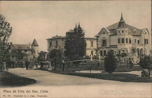 PLAZA DE VINA del Mar,Chile J. Allan Postcard Vintage Post Card $9.99 ...