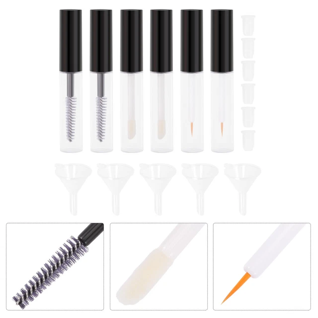 Leere Mascara-Tuben Mit Wimpernstab – 6 Stück, 5 Ml, Transparent, Für Reise & DIY (rosa)