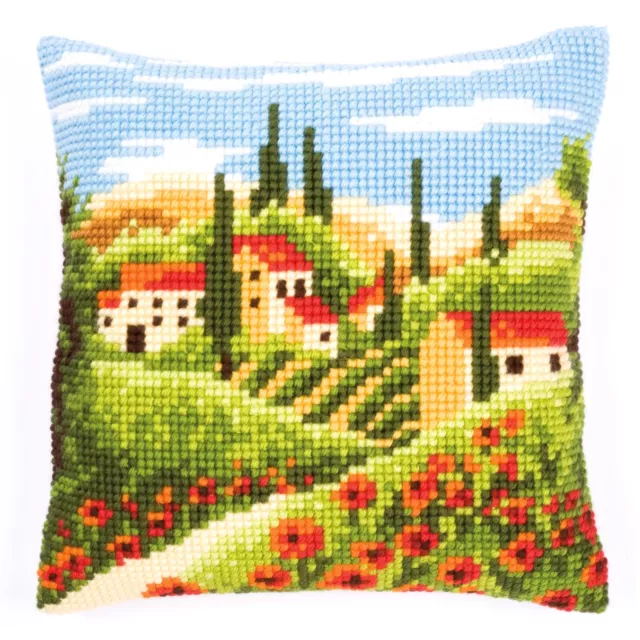 Vervaco ~ Cushion Cross Stitch Kit ~ Village