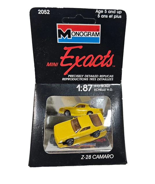 MONOGRAM MINI EXACTS Z-28 Camaro No 2052 Diecast Model Car 1:87 H.O ...