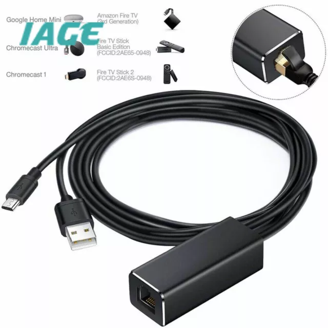 Ethernet-LAN-Adapter Micro-USB auf RJ45-Netzwerkkarte für Fire Stick Chromecast