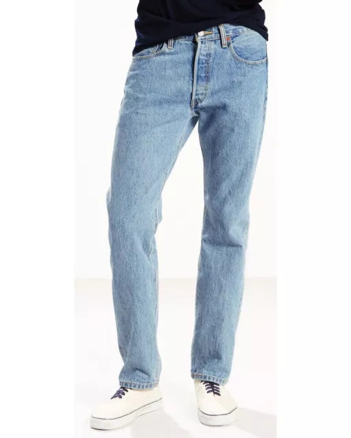 Levi's Men's 501 Original Fit Light Stonewashed Regular Straight Leg Jeans