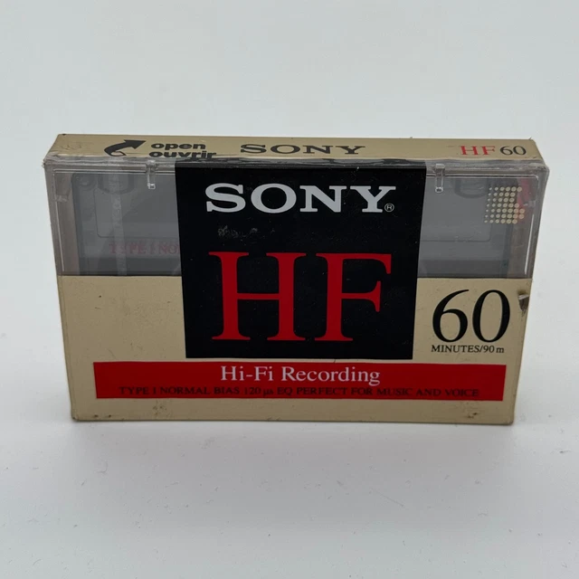 Cassette Audio Sony HF-S 60 Min - Made In Italy - Vintage - 1 Pièce