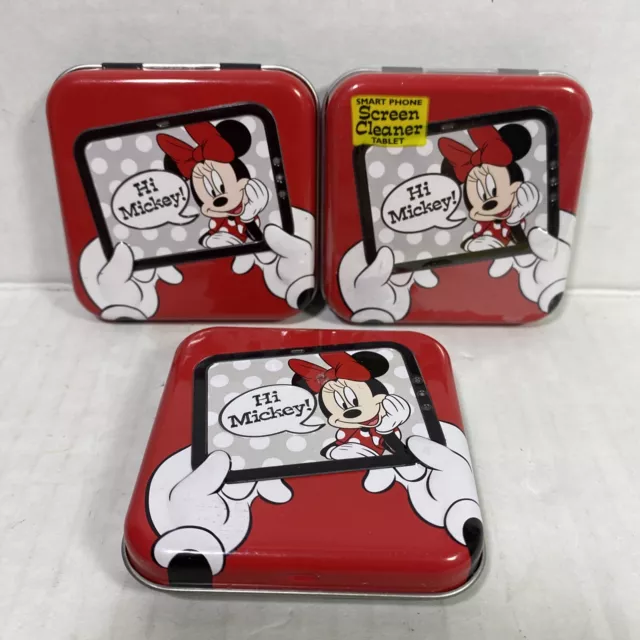 Disney Minnie Mouse Microfiber Cleaning Cloth Collector Series #5  Pk of 3 Tins