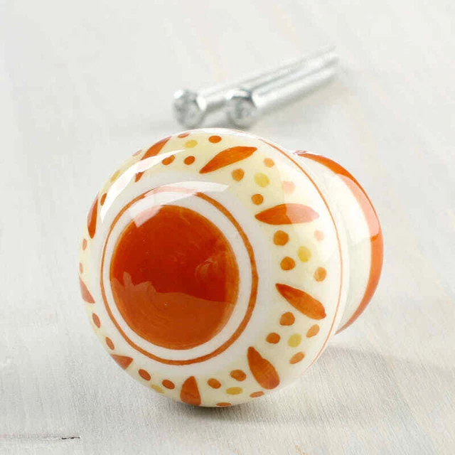 Lot de 6 boutons en céramique Chianti peints à la main collection Toscane 2