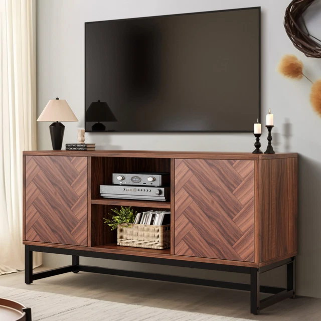 MIDCENTURY MODERN TV Stand for 55 Inch Media Console Table with