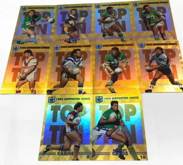 1994 Dynamic Rugby League S2 Card Supporters Choice Gold Chase Card Complete Set 3