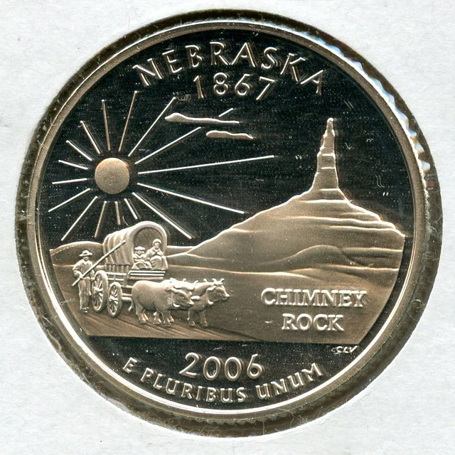2006-S Nebraska State Quarter Silver Proof Coin Statehood - San Francisco JN128