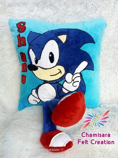 lindo bebé niña niño ropa de cama suave decoración creativa muñeca dormitorio juguete almohada sonica