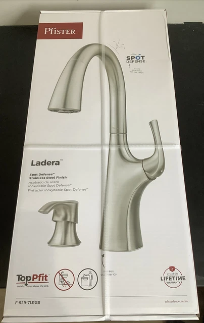 Pfister F-529-7KFC Kroft Kitchen Faucet With Soap Dispenser – Chrome Finish