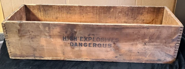 Vintage Rare National Powder Company HIGH EXPLOSIVES Wood Box Crate Pennsylvania 5