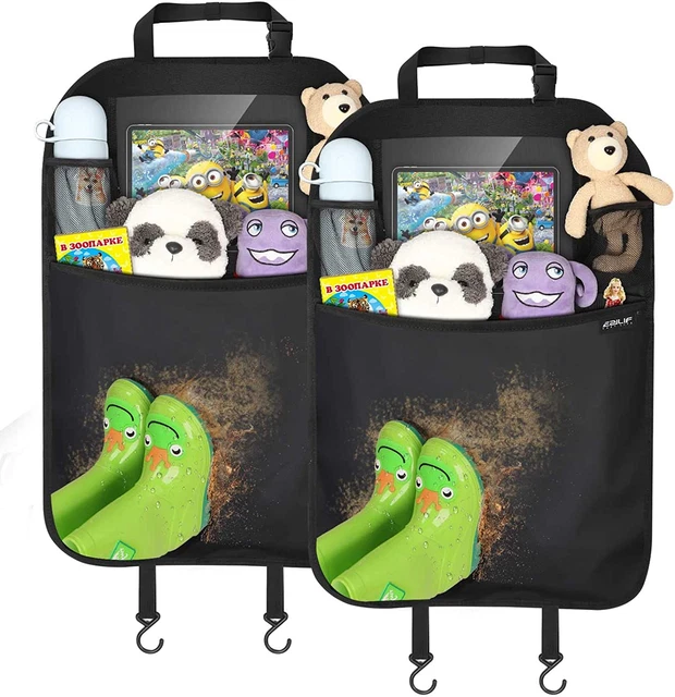 Rückenlehnenschutz Auto Kinder, Autositz Organizer Wasserdicht 900D-Polyeste, Au